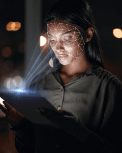 AI face scan visual